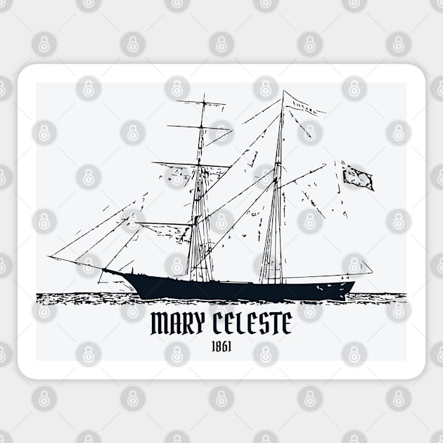 Mary Celeste 1861 Ship Sticker by Lakeric